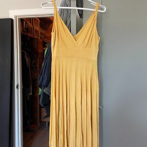 GERI C Yellow Midi Goddess Dress Size S